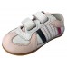 180 stripe pink velcro rubber sole